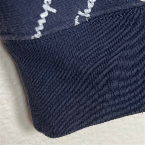 Champion Reverse Weave All Over Print Hoodie Blue White Small - Picture 8 of 12